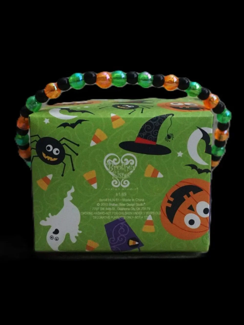 Chinese Take-Out Treat Boxes Halloween Bundle of 6 Boxes Beaded or Metal Handles